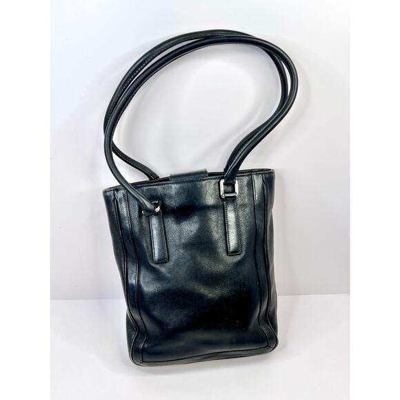 Vintage Coach Black Leather Bonnie Cashin Legacy Slim Tote Bag 9422 Old Money - Picture 2 of 12